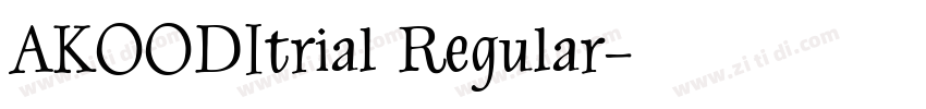 AKOODItrial Regular字体转换